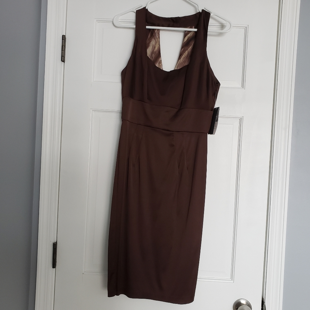 Donna Rocco Cocktail Dress NWT Sz 4 Chocolate